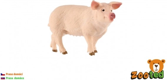 Figura de plástico de cerdo doméstico 10 cm