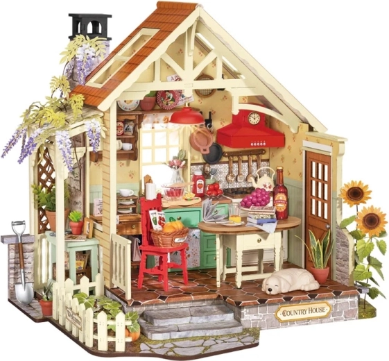 RoboTime miniatura de casita: cocina rural soleada