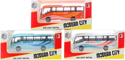 Autobús metálico con mecanismo de retroceso