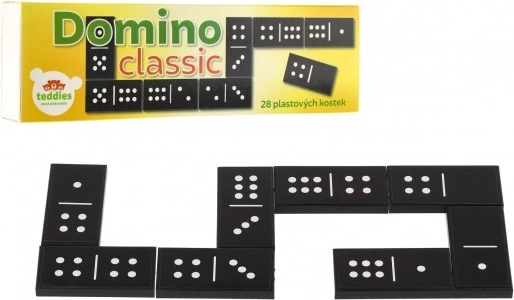 Dominó clásico de plástico, 28 piezas en caja
