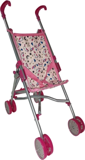 Cochecito infantil tipo paraguas rosa con unicornio