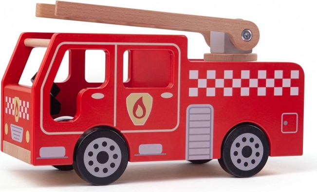 Camión de bomberos de madera para niños
