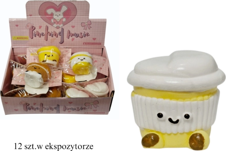 Juguete antiestrés aplastable con forma de cupcake - 1 unidad