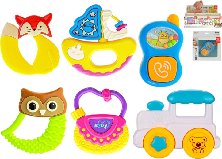 Set de sonajeros para bebés 3m+ (6 formas)