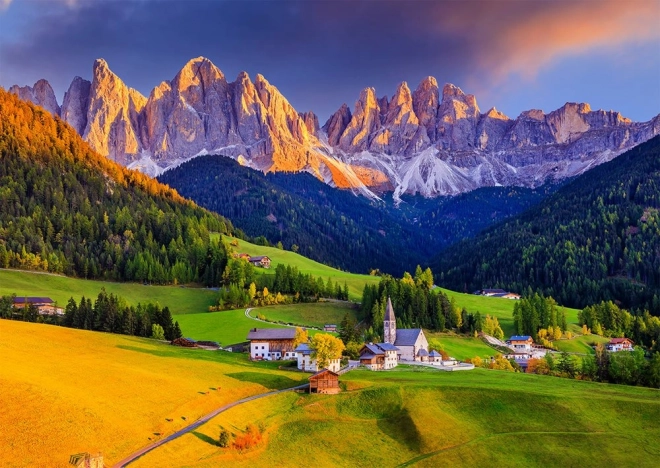 ENJOY puzzle iglesia en los Dolomitas, Italia – 1000 piezas