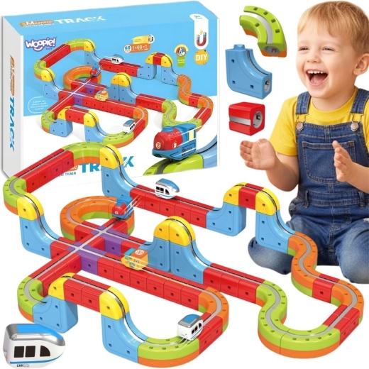 WOOPIE pista mágica magnética de cubos, set magnético antigravedad, 68 piezas