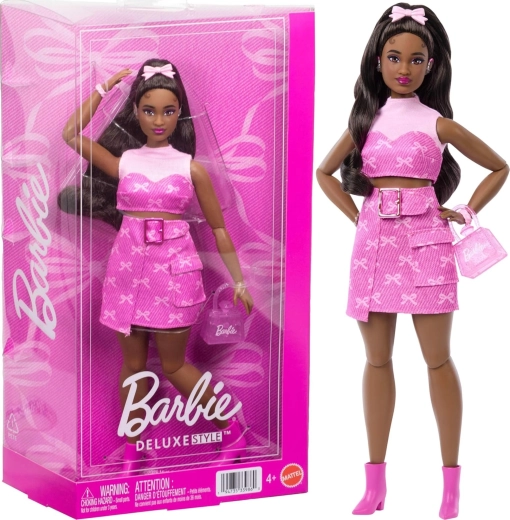 Barbie Deluxe Style vaquero rosa – muñeca de moda con accesorios