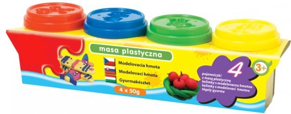 Pasta de modelar – set de 4 botes (4 colores)