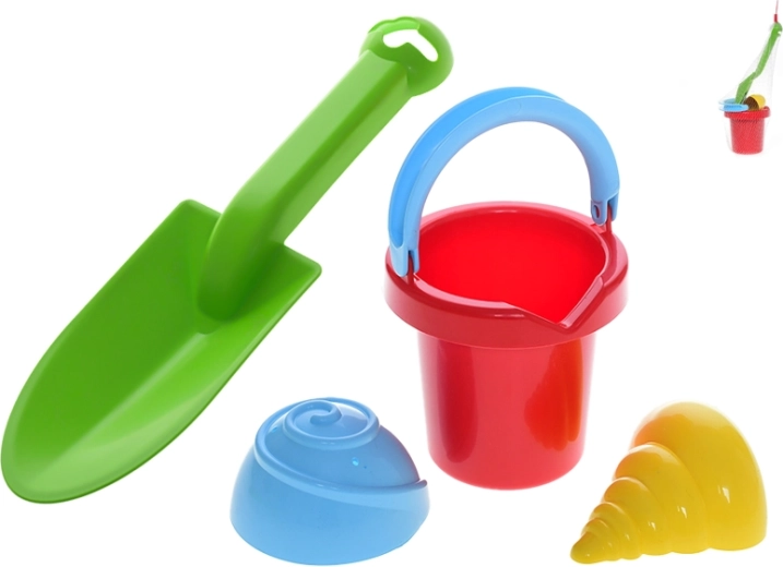 Juego de arena de 4 piezas con cubo de 10,5 cm para niños desde 12 meses