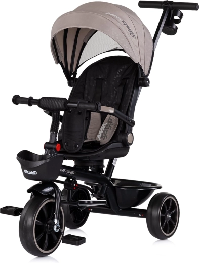 Triciclo infantil 2 en 1 con capota Max Sport Latte CHIPOLINO