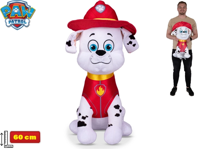 Peluche del perro Marshall – La Patrulla Canina, 60 cm, sentado