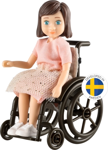 Muñeca Lundby en silla de ruedas – set para casa de muñecas