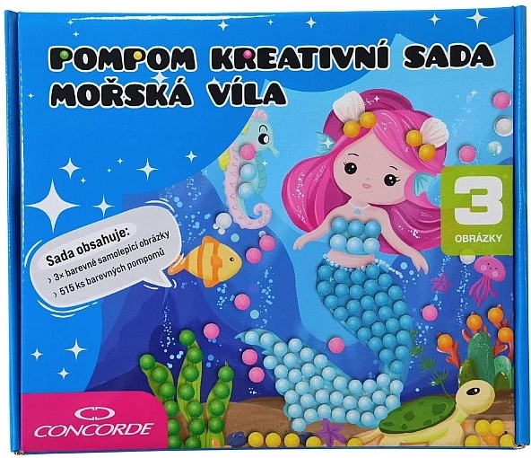 Set creativo con pompones Sirena CONCORDE