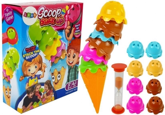 Juego infantil de reflejos: torre de helado