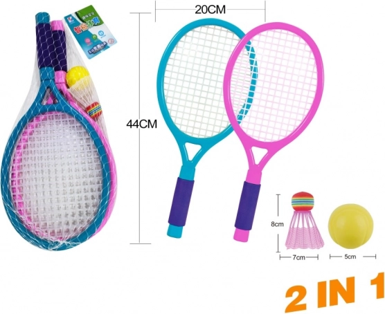Set infantil de bádminton y tenis