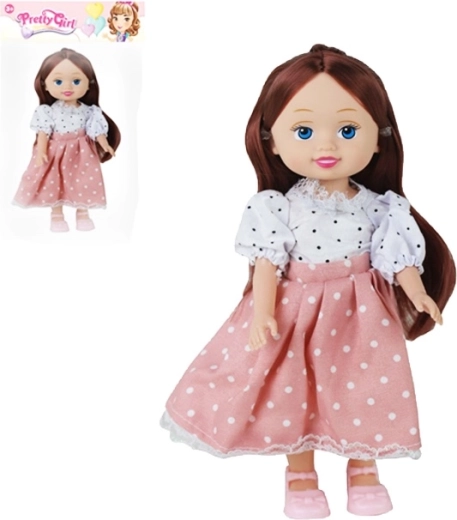 muñeca con vestido de lunares 25 cm
