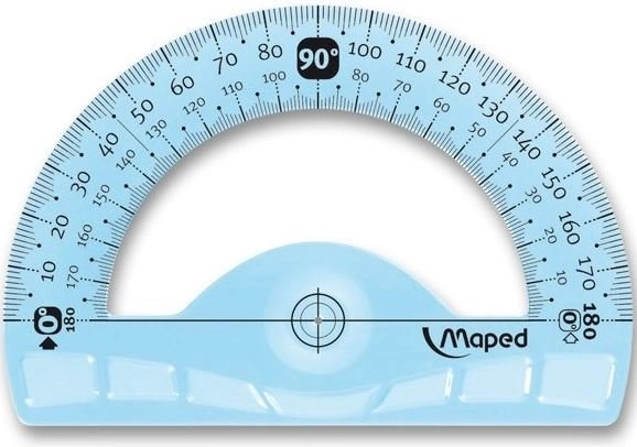 MAPED transportador flexible 180°, 12 cm (mix de colores)