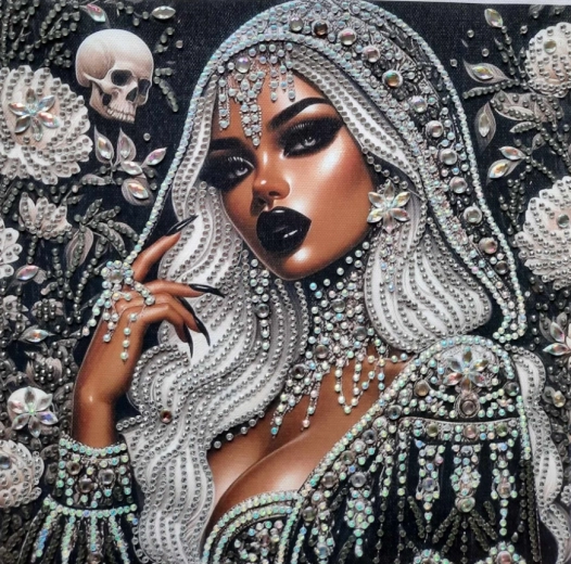 Pintura de diamantes – mulata 30 × 40 cm