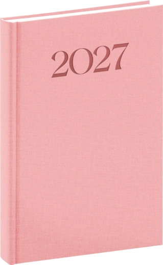 Agenda diaria Notique Biella 2027 rosa 15 × 21 cm