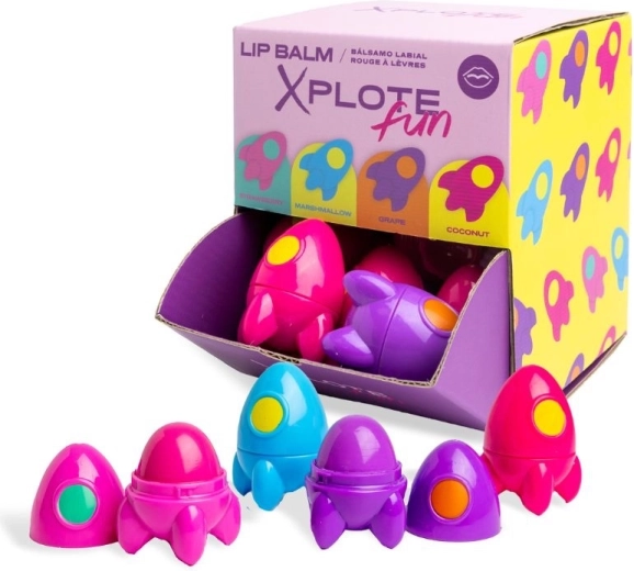 Bálsamo labial en forma de cohete con sabor 6 g - 1 unidad