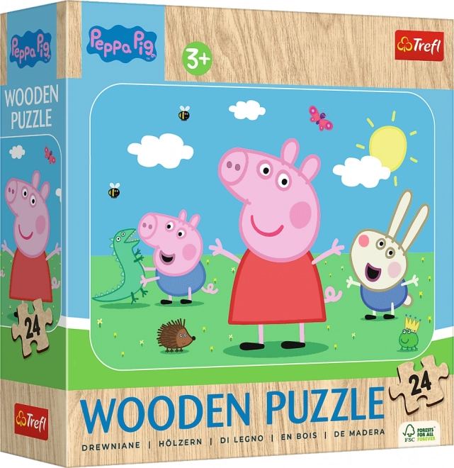 Puzle de madera PEPPA PIG de 24 piezas