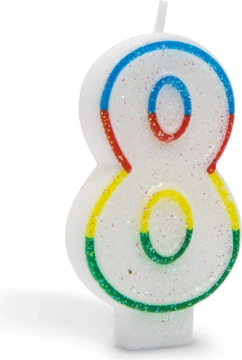 Vela para tarta con forma del número 8