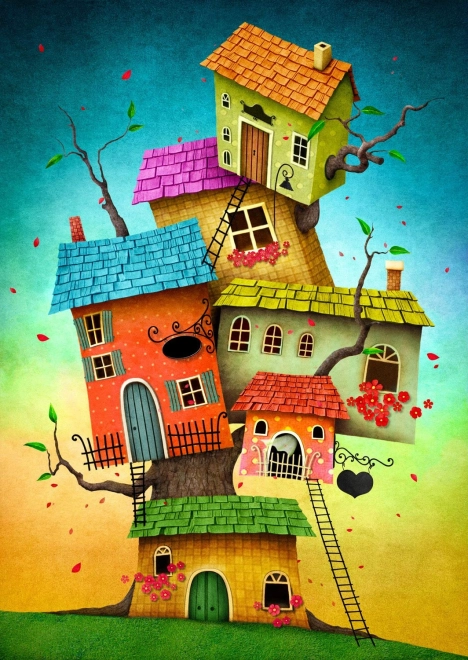 Puzzle Casas de cuento de hadas 1000 piezas