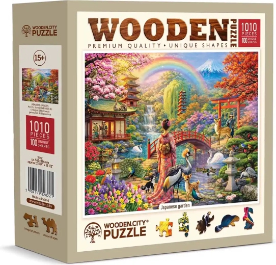 Puzzle de madera Wooden City Jardín japonés, 1010 piezas