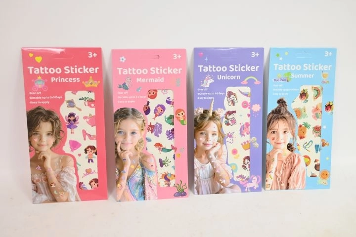 Tatuaje infantil de agua lavable para niñas - 1 unidad