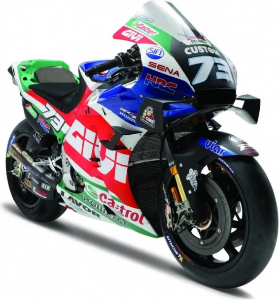 Modelo metálico de motocicleta GP Racing LCR Honda 1:18