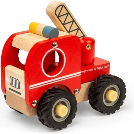Camión de bomberos de madera Bigjigs Toys