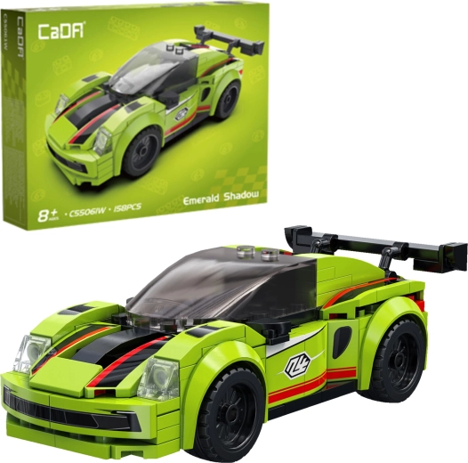 Kit de construcción CaDA coche de carreras Emerald Shadow, 158 piezas