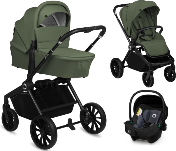 Cochecito combinado Lionelo Mika Plus 3 en 1 Green Olive