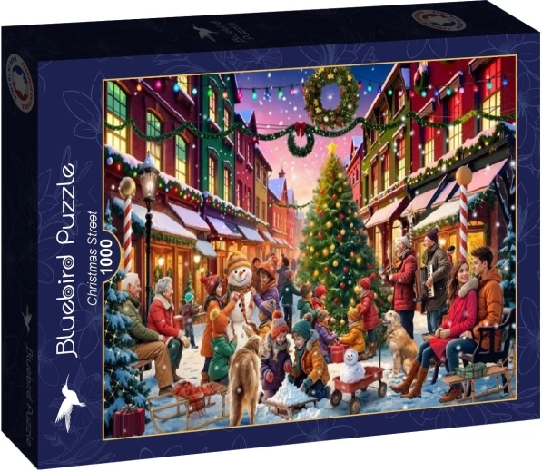 Puzzle Bluebird Calle navideña 1000 piezas
