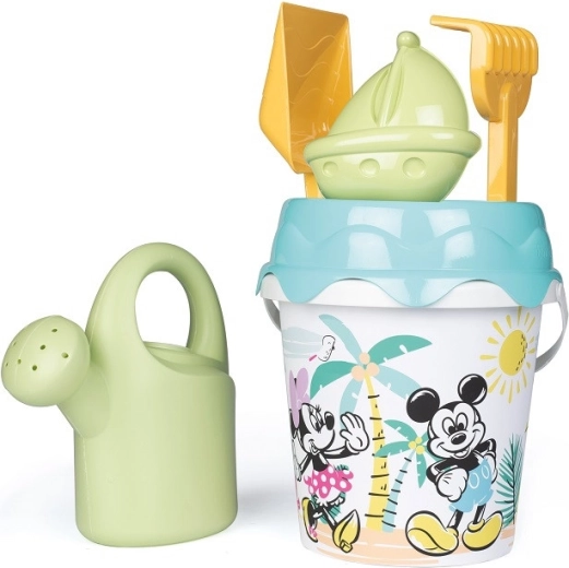 Smoby Green cubo MICKEY MOUSE y MINNIE con accesorios para arena y regadera de bioplástico