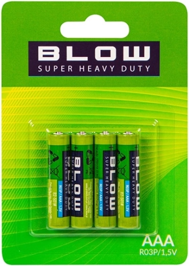 Baterías AAA (R03P) BLOW Super Heavy Duty, 4 uds