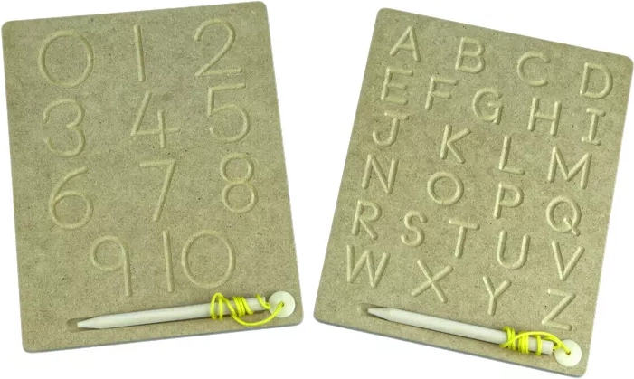 Tablas para calcar letras y números – set de 3 uds