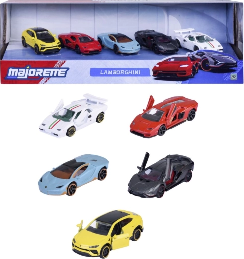 Set de regalo de coches deportivos Lamborghini Majorette - 5 unidades