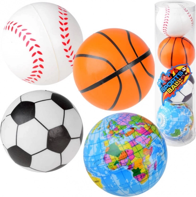 Mini pelotas de espuma para niños – set de 4 piezas