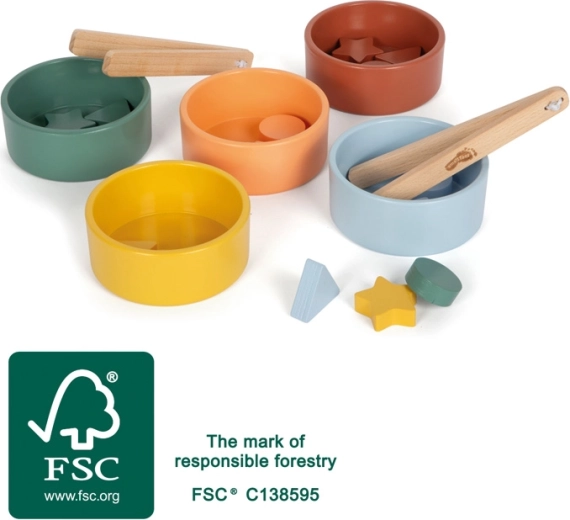Juego Montessori de clasificación Small Foot con pinzas