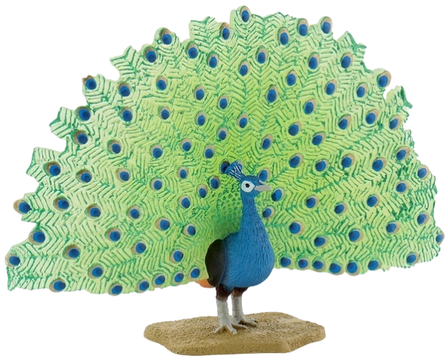 Bullyland pavo real – figura pintada a mano sin PVC