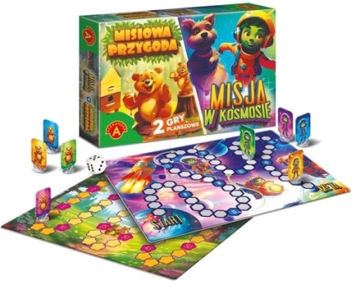 Misiowa Przygoda – misión en el espacio: set de dos juegos de mesa sencillos