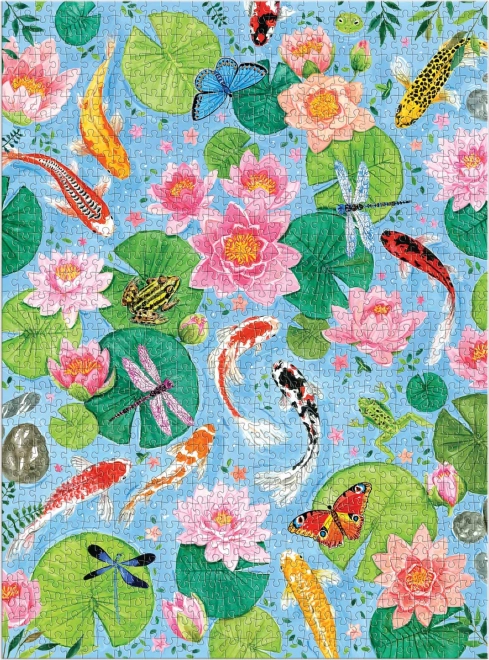 Puzzle Galison Estanque con carpas koi 1000 piezas