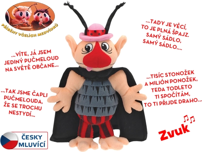 Historias de los Osos Abeja – peluche Pučmeloud 37 cm, habla en checo