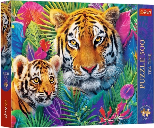 Puzzle Premium plus 500 Tea time – tigres en la jungla