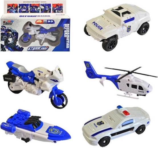 Robot policial transformable 2en1 (5 variantes) - 1 pieza