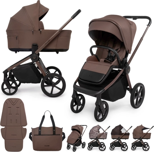Muuvo Fold cochecito combinado 2 en 1 dark chocolate