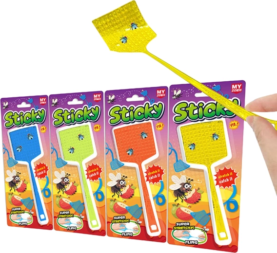 Paleta adhesiva con moscas divertidas - 1 pieza
