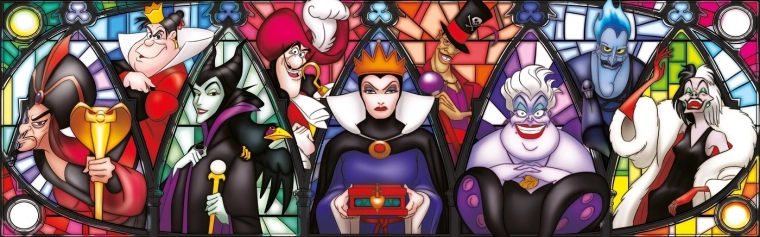 Puzzle panorámico Disney Villains 1000 piezas