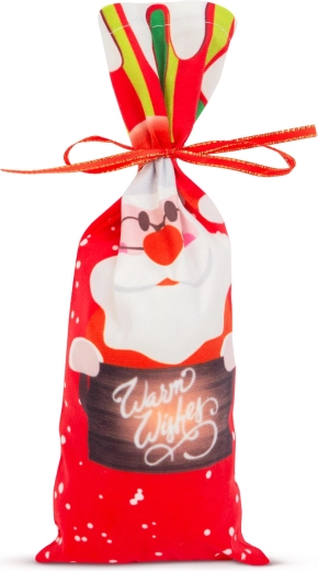 Soporte navideño para botella con cinta Papá Noel
